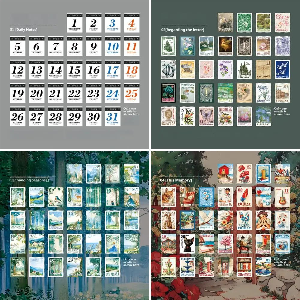 365PCS/キット ヴィンテージアートペーパーテープ、デジタルスタンプ、文房具テープ 日記、スクラップブック、日常ノート用テープ