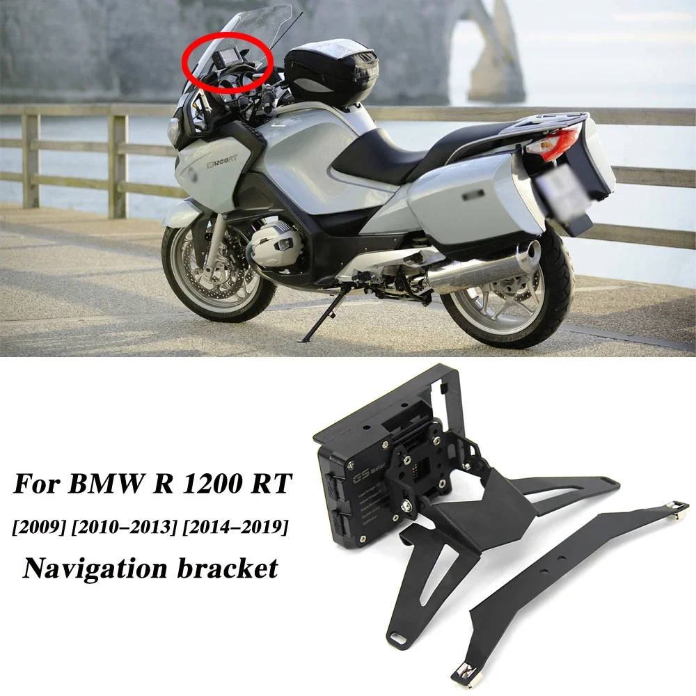 

Navigation Bracket Motorcycle For BMW R 1200 RT R1200RT GPS Navigator USB Charging Phone Holder(-2009)(2010-2013)(2014-2019)