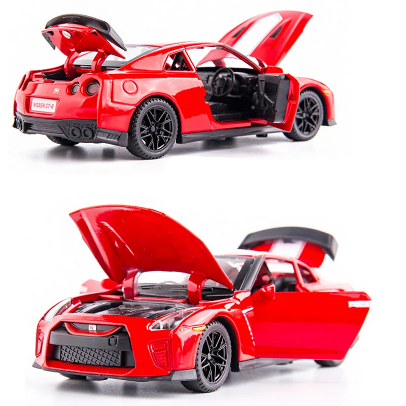 1:32 Nissan Gtr R34 R35 Skyline Ares Legering Sportwagen Model Diecast Simulatie Metalen Speelgoed Auto Model Collectie Speelgoed Cadeau