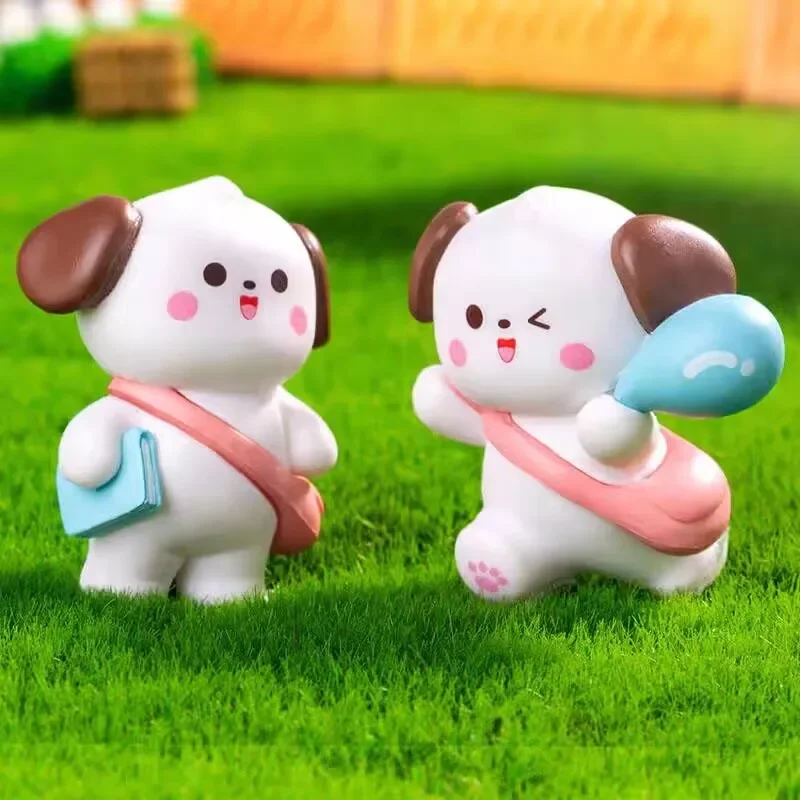 4Pcs/Set Cartoon Figure Dog Puppy Animal Doll Micro-landscape Gardening Decoration Desktop Ornaments 2-4CM