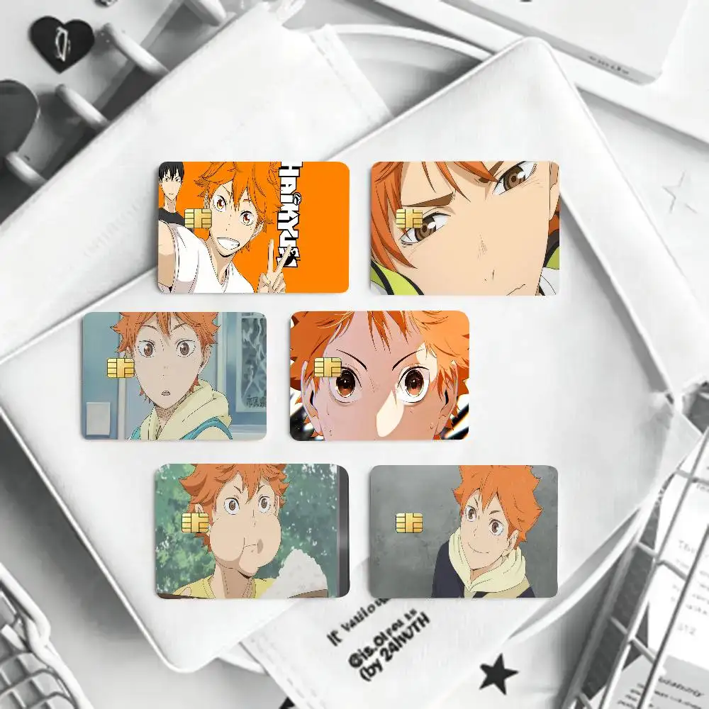 Hinata Shoyo Anime Card Sticker 4Pcs Credit Card Skin Anti Scratch Bank Debit Card Decal