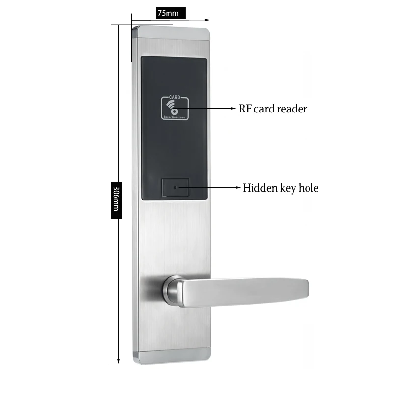 Hotel Security 13.56mhz M1 Card Mifare Electronic lock Sytem