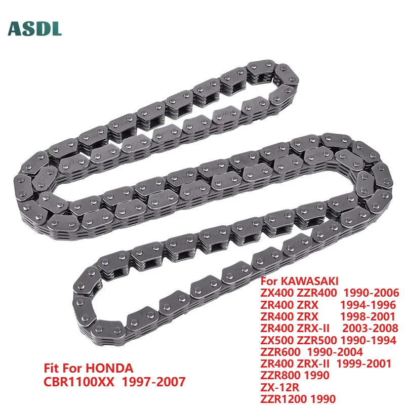 

4x5 132L Motorcycle Crankshaft Cam Timing Chain Silent Chain For KAWASAKI ZX400 ZZR400 ZR400 ZRX II ZZR500 ZZR600 ZZR800 ZX-12R