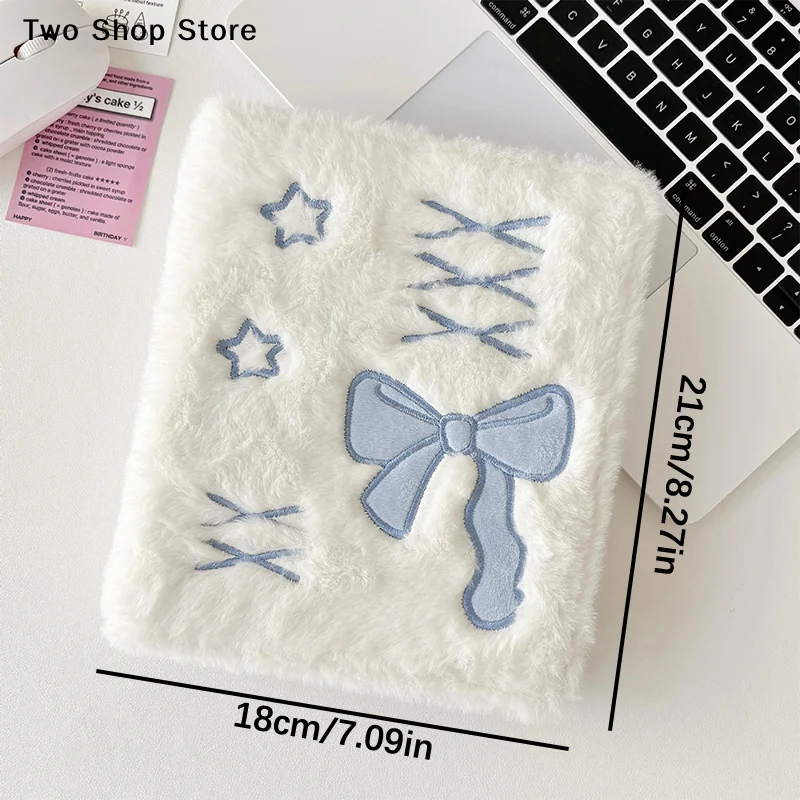 A6 Binder Photo Album Cute Ballet Style Bowknot Plush Photocard Holder Kpop Idol Collect Book Album Notebook Stationery