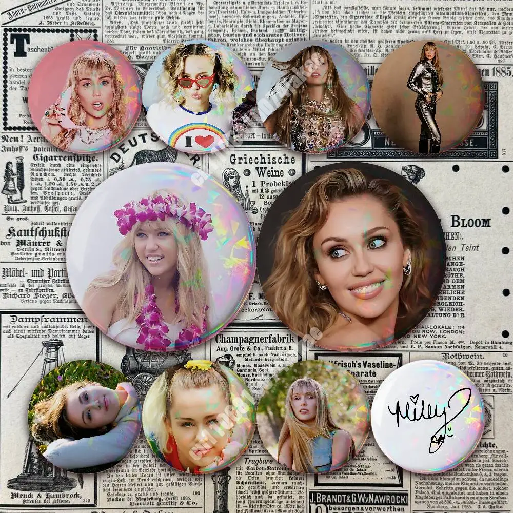 M-Miley Ray C-Cyrus Endless Summer Vacation Button Badge 2PC Sets for Bags & Clothes & Accessories