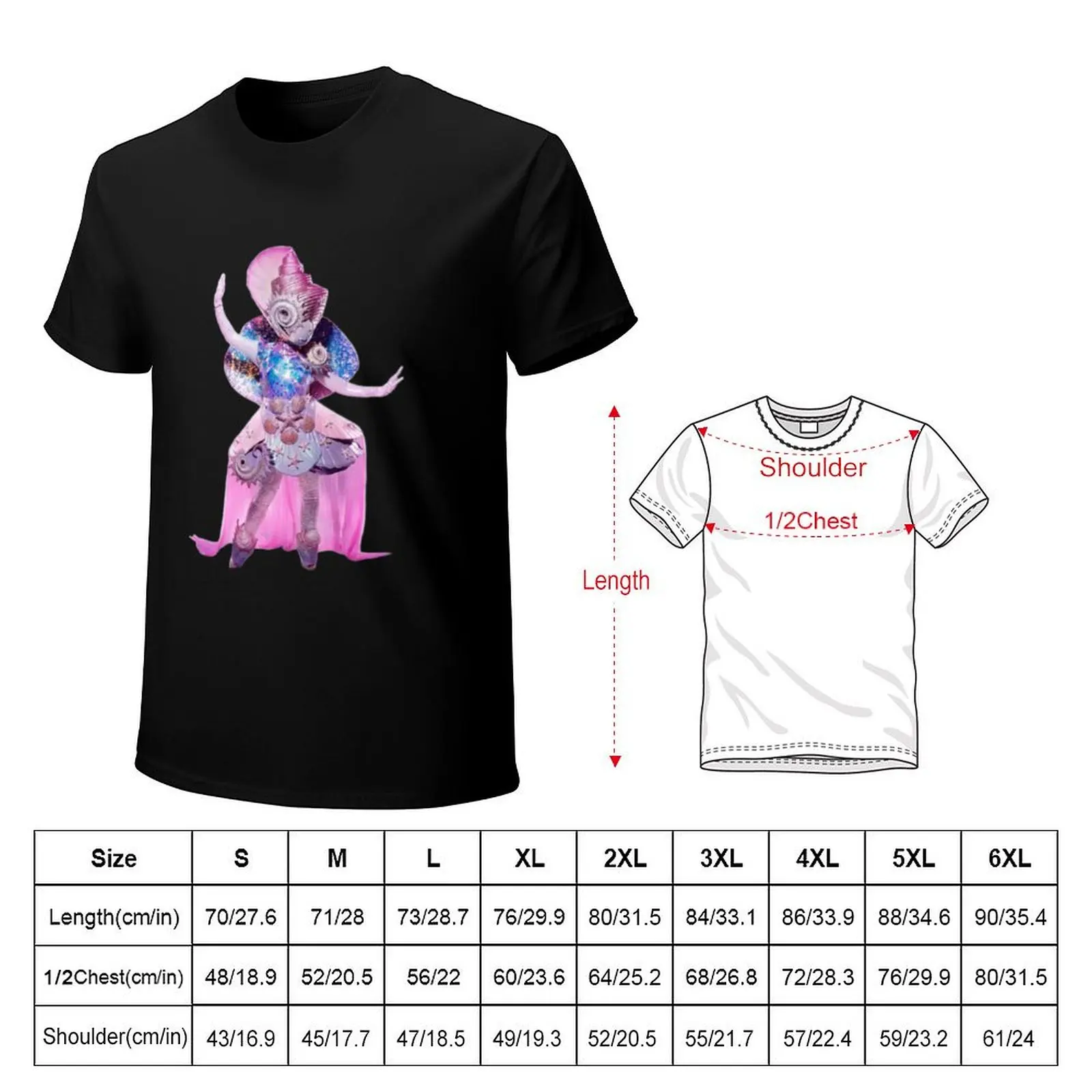 Masked Singer US Season 5 Costume - Seashell T-Shirt Novelty Graphic Tee Shirt