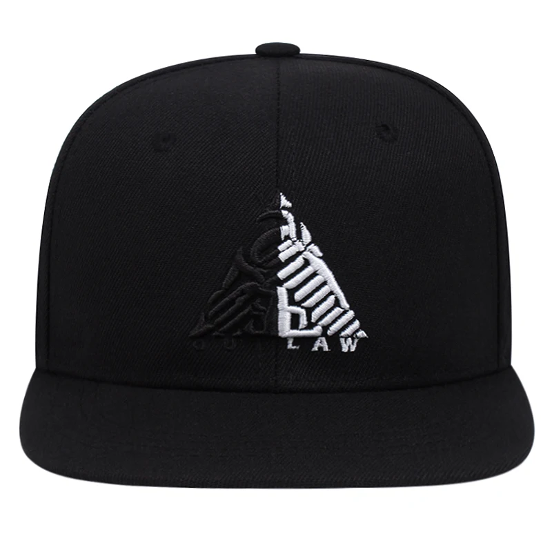 Triangle Life Letter Embroidery 2024 New High Quality Sunscreen Men\'s Handsome Flat Edge Versatile Baseball Hat