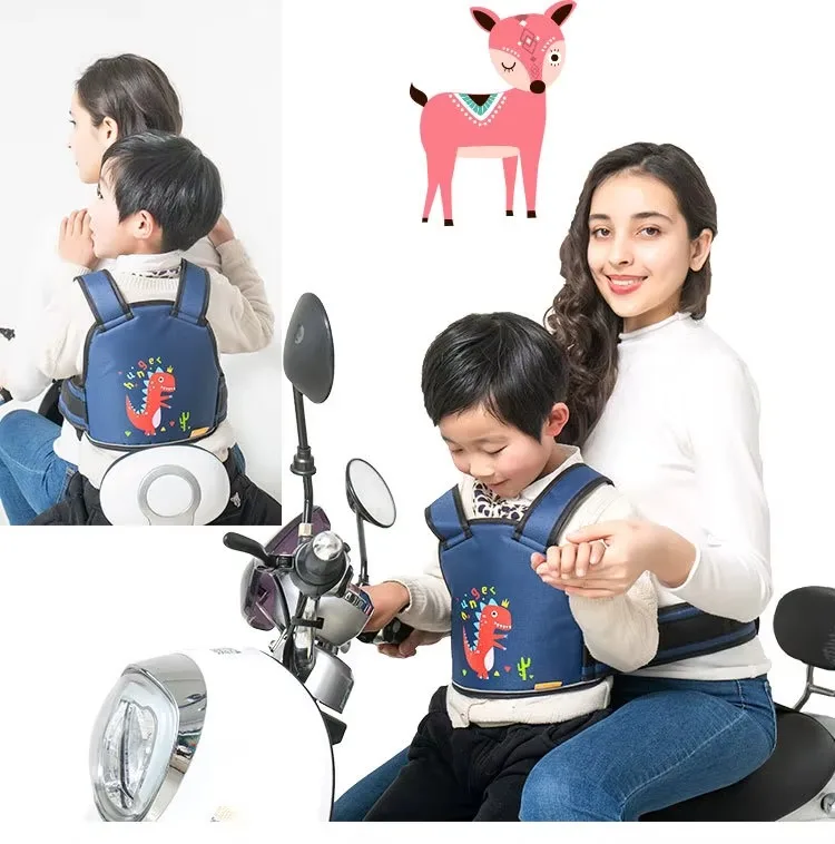 PANGDUBE Kids Safety Harness Adjustable Strap Belt for Electric Car Motorcycle Bike Anti Fall Baby Cycling Gear Child Seat image 6