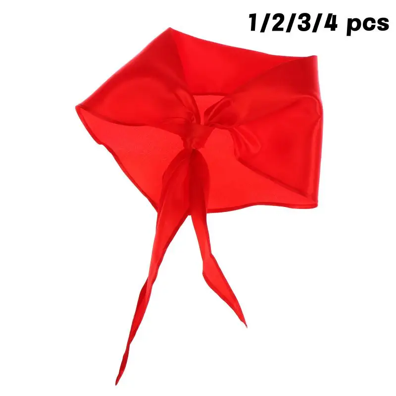 1/2/3/4Pcs Classic 1M 1.2M Triangle Towel Scarf China Style Gifts Red Tie Choker Young Pioneer Scarves School Supplies