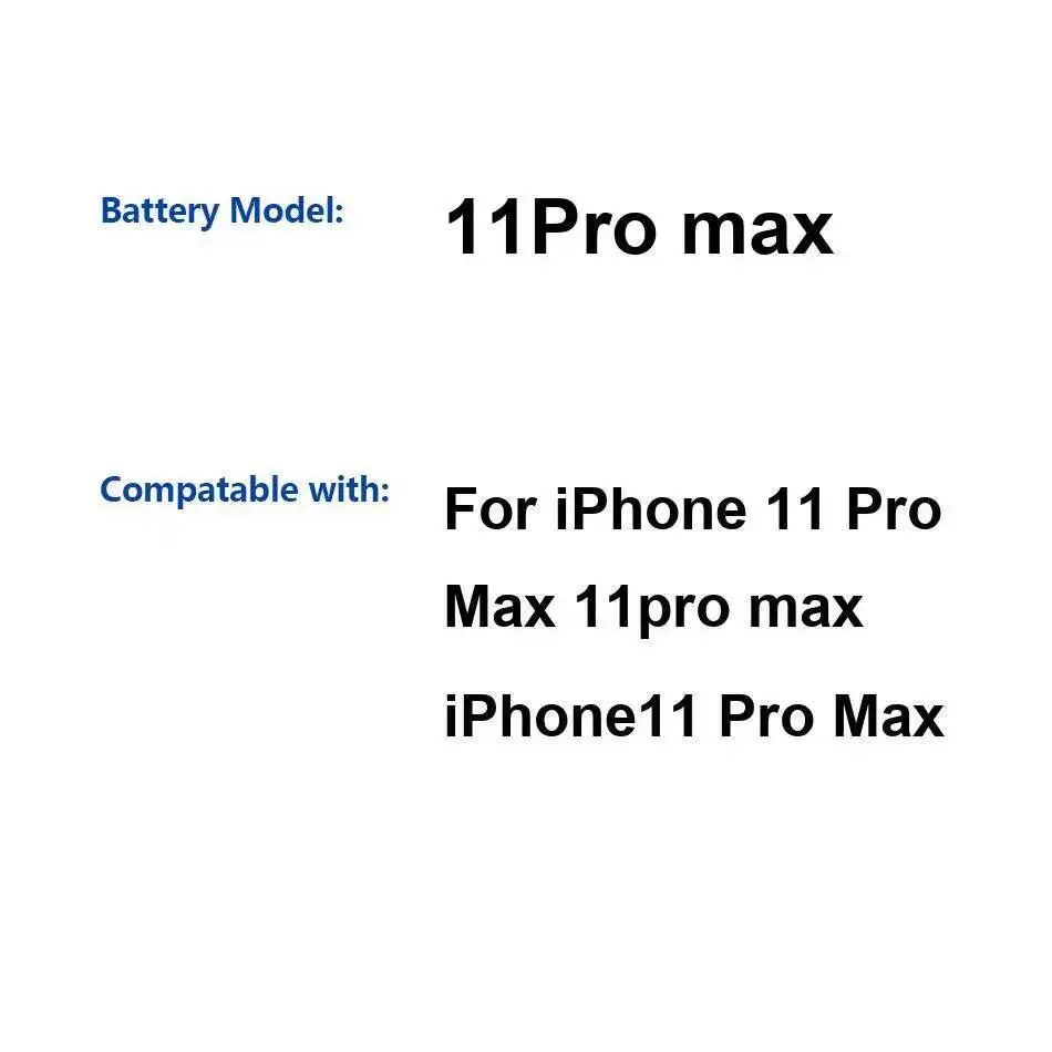 

Надежный сменный аккумулятор мобильного телефона для Apple Iphone 11 Pro Max 11Pro Блок питания 3969 мАч