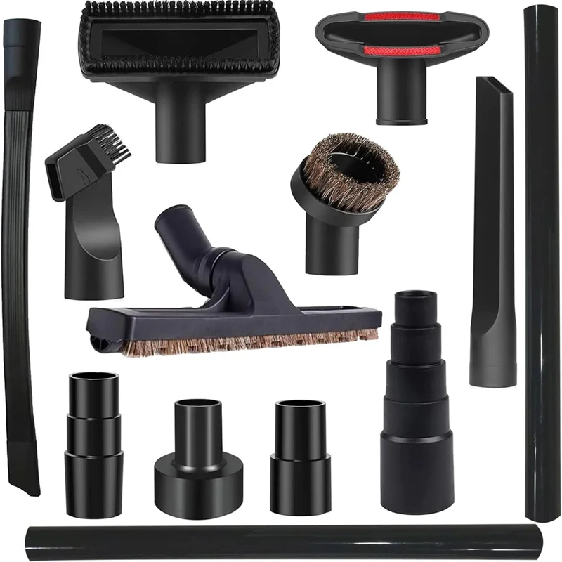 UNCL Universal Vacuum Attachments Kit Accessories - Includes Horse Hair Vacuum Brush, Hose Adapters For 2 1/2In To 1 1/4In