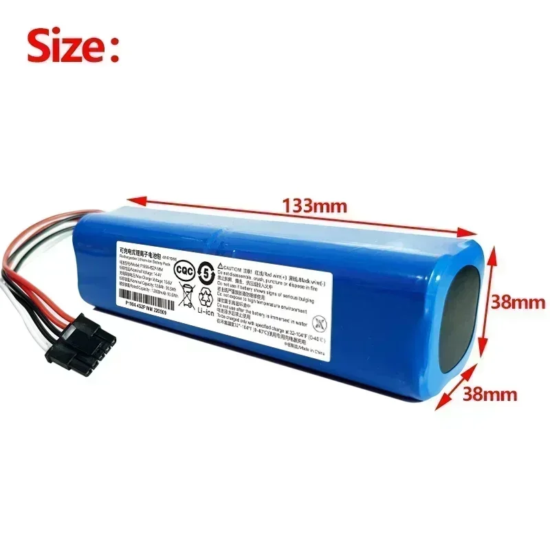 100% Új 14.4V 12800mah li-ion Üteg D099-4S2P számára xiaomi E Gépember vacuum-mop 2 Menő MJST1SHW MJSTS Üteg kiegészítők alkatrészek