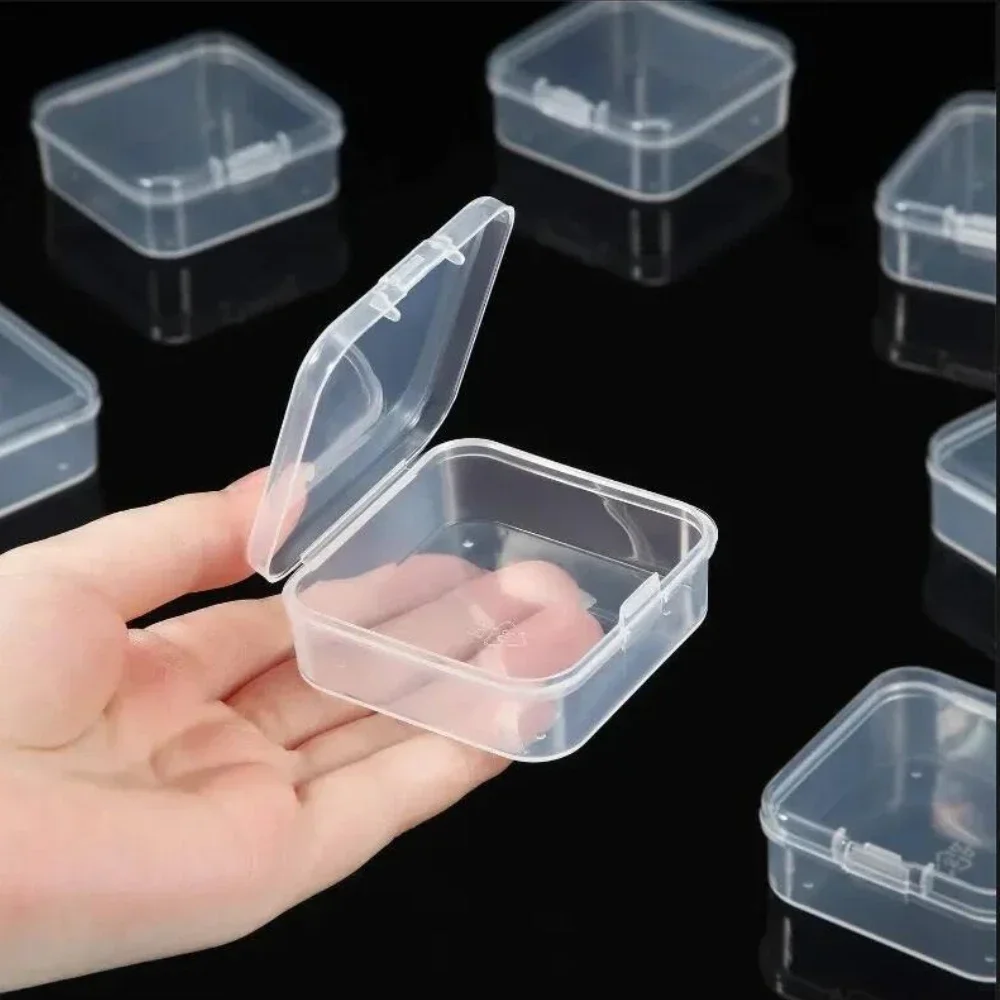 6/72Pcs Plastic Storage Box Mini Transparent Jewelry Beads Earring Ring Dustproof Container Earplugs Packaging Boxes Organizer