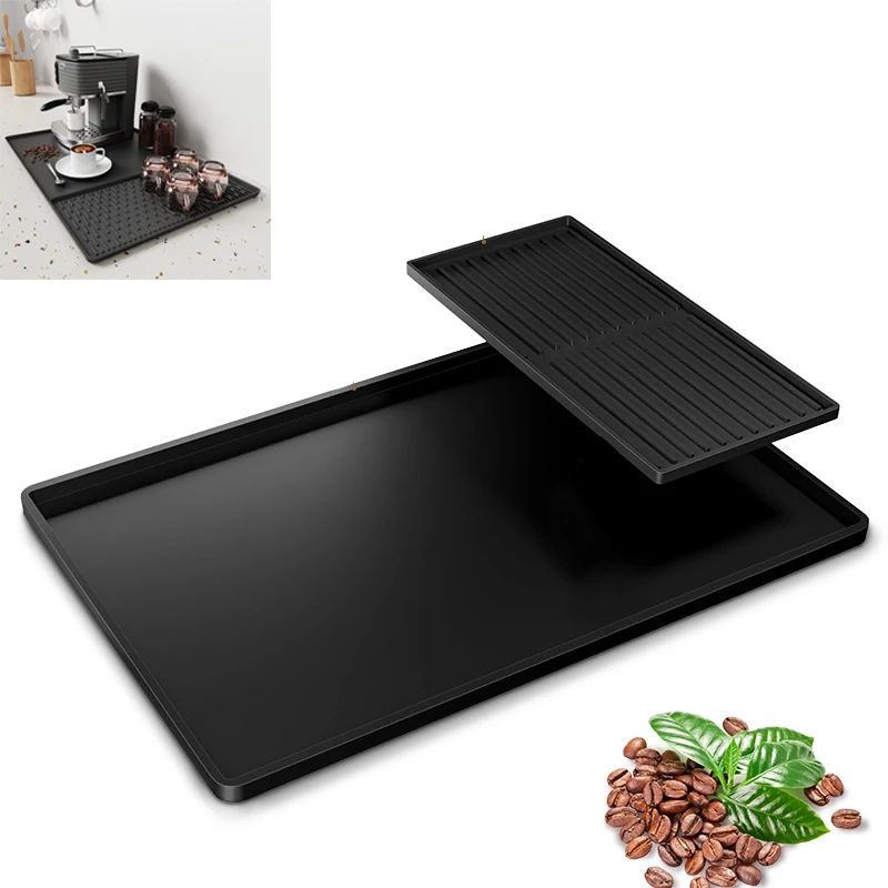 2-in-1 koffiemachine siliconen mat, dienblad, fruit- en groentebak, afvoerkussen, koffiepoederkussen, isolatiebeschermingskussen - afbeelding 2