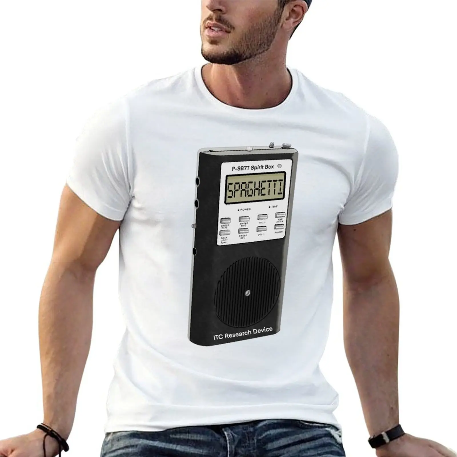 

Buzzfeed Unsolved Spaghetti Ghost Reader Sticker Print T-Shirt t shirt man plain t shirts with prints T-Shirt