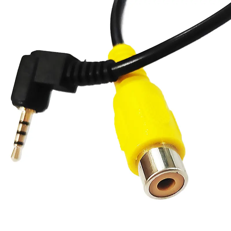AV In Video Cable Adapter 2.5mm AV Jack Male Plug To RCA Female Adapter Cable for GPS and Rear Camera Converter Cable