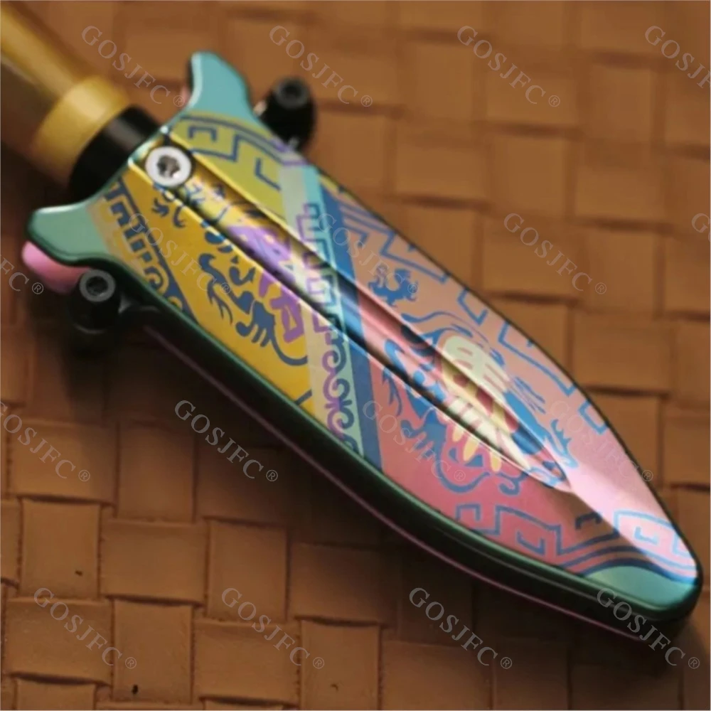 My Joys EDC YINIAN ZHI JIAN Titanium Random Color Fidget Spinner Push Slider Fidget Toys For Adults Stress Relief Toy