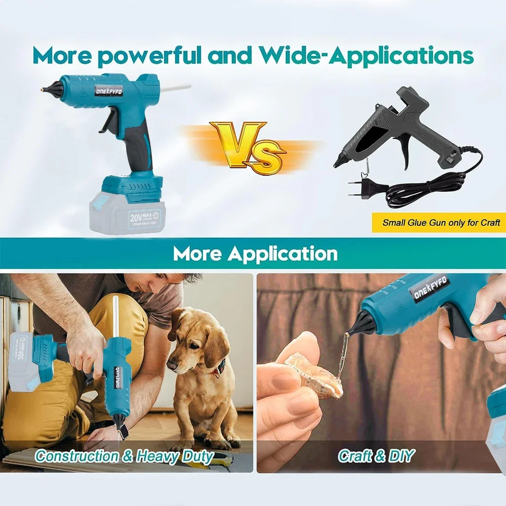 Cordless Electric Hot Melt Glue Gun DIY Repair Use 11mm Glue Stick Hot Melt Welding Hot Air For Makita 18V Lithium  (No Battery)