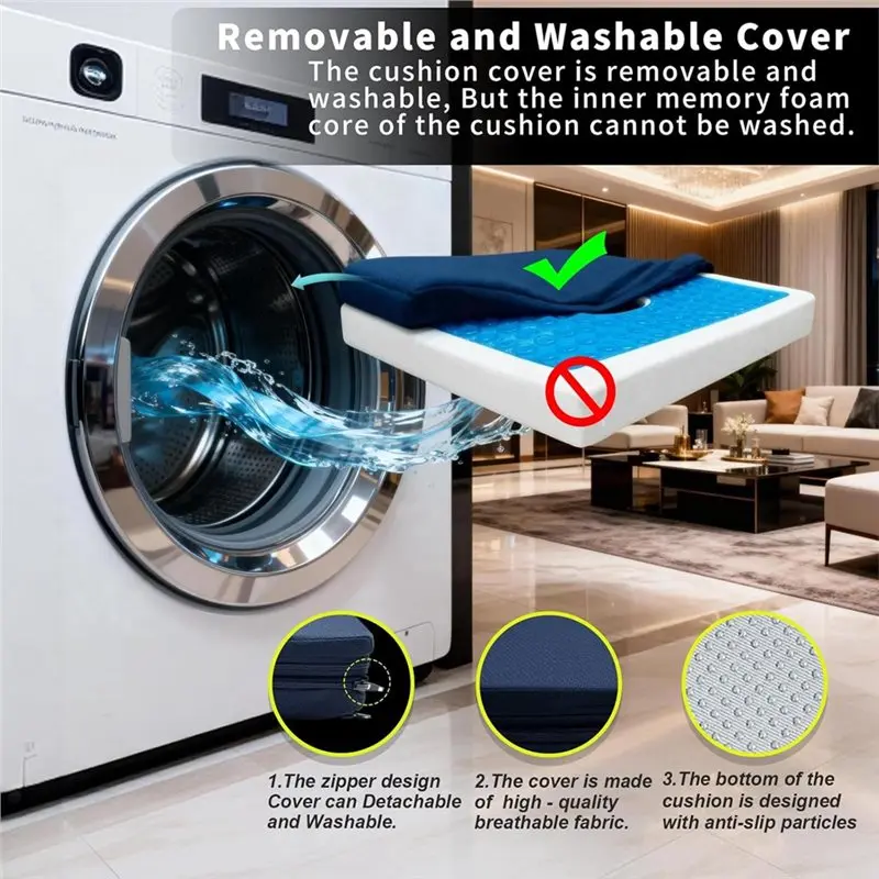 JFB Bed Sore Cushion, Gel Wheelchair Seat Cushion For Buttock, Hemorrhoid Pillow, Pressure Sore/Ulcer Pain Relief For Butt Pillo