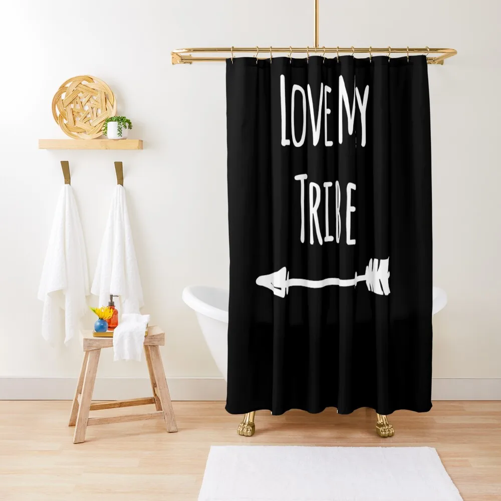 

I Love My Family Tribe Shower Curtain Bathroom Deco Shower Sets For Bathroom Anime Bathroom For Curtain