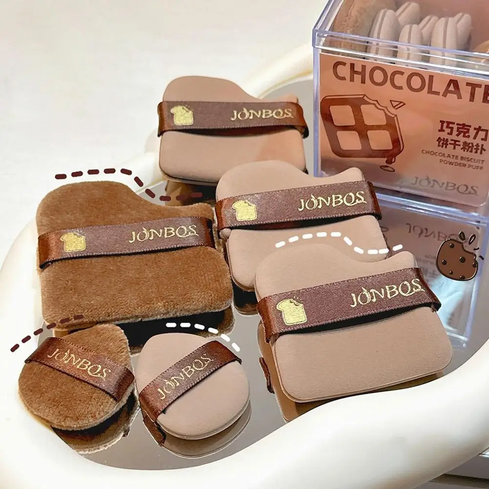 Juego de 6 unidades de esponjas de maquillaje universales, compuesto por 1 soplo de polvos sueltos, 3 esponjas, 2 mini pulgares hacia arriba