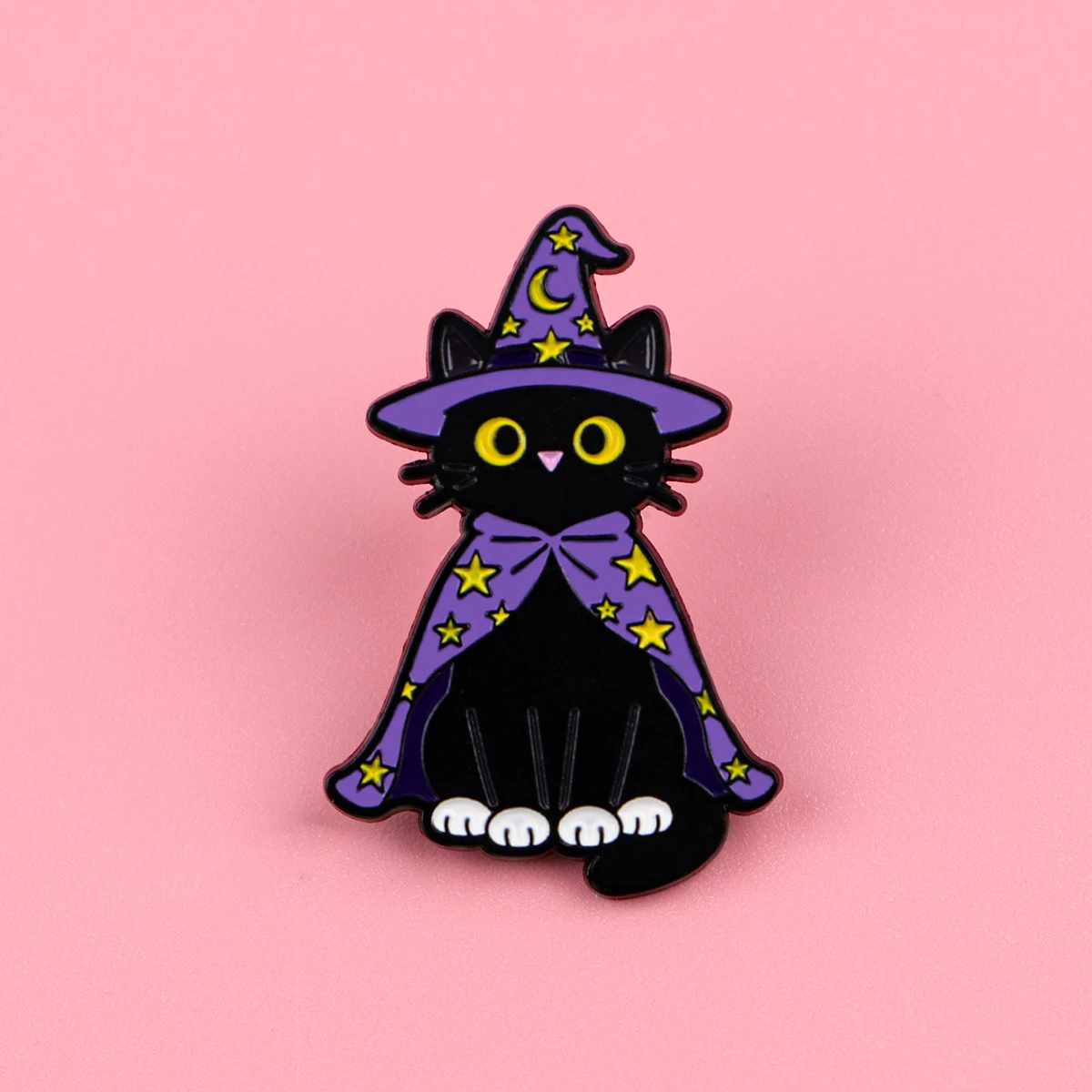 5pcs Cute Wizard Cat Enamel Pin Lapel Pin Cartoon Brooch Set Clothing Decoration Metal Pins Backpack Hat Badge Accessories