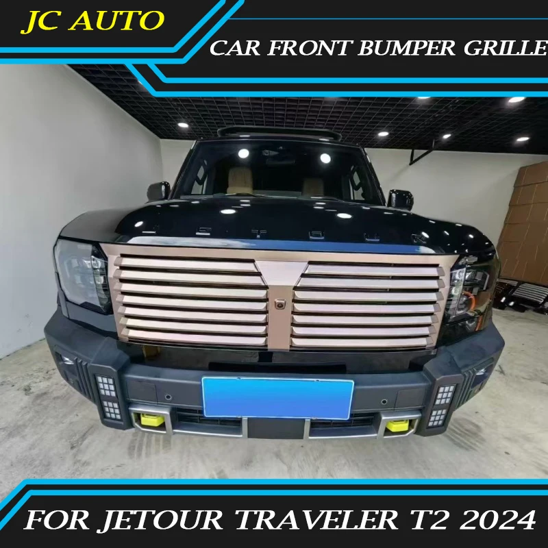 Fit for JETOUR Traveler T2 2023-2024 Car Front Face Grille High Quality Modified Auto Bumper Grille Car Exterior Accessories