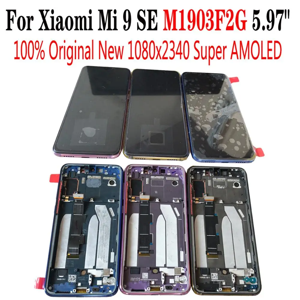 

Shyueda 100% Orig New Super AMOLED 1080x2340 Super For Xiaomi Mi 9 SE Mi9 SE M1903F2G 5.97" LCD Display Touch Screen Digitizer