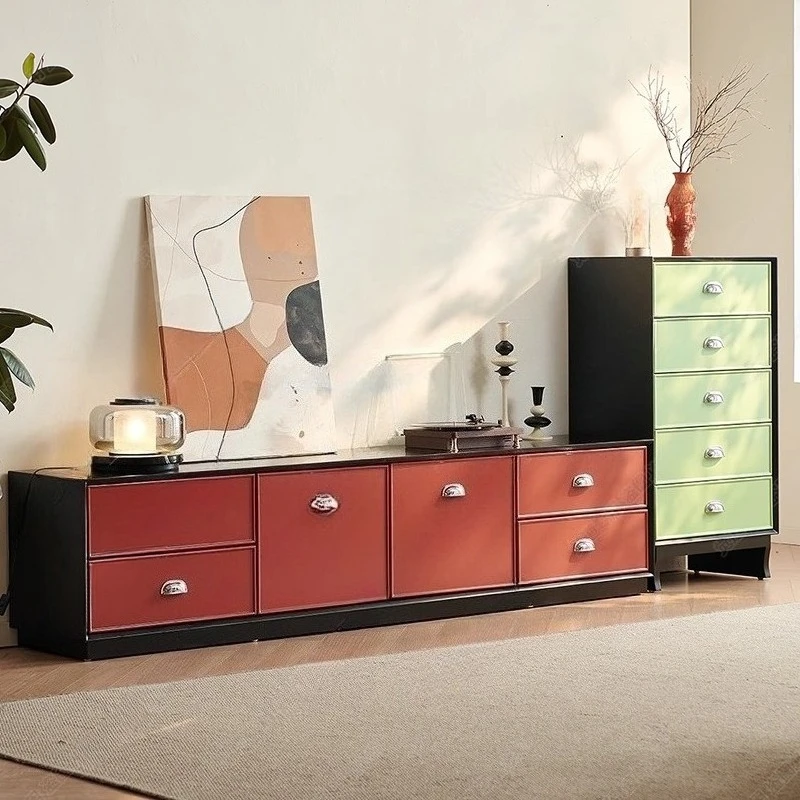

Drawers Retro Tv Table Storage Hallway Universal Display Wall Floor Tv Table Filing Coffee Muebles Para Tv Unique Furniture