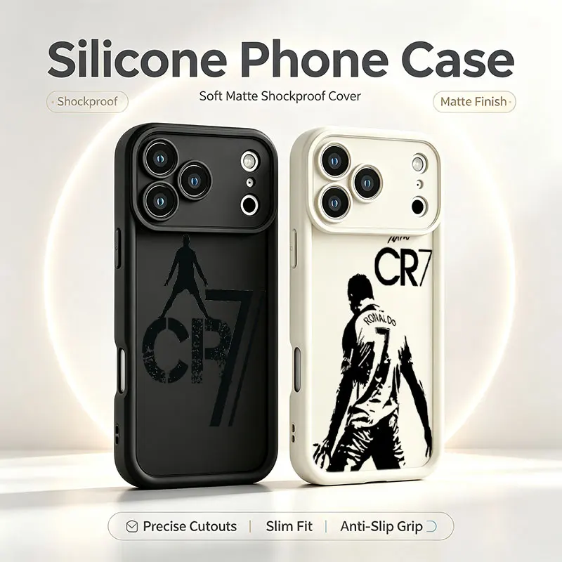 Football Star CR7 R-Ronaldo Shockproof Phone Case For iPhone 17 Air 16E 15 14 Plus 13 12 Mini 11 Pro Max Silicone Cover
