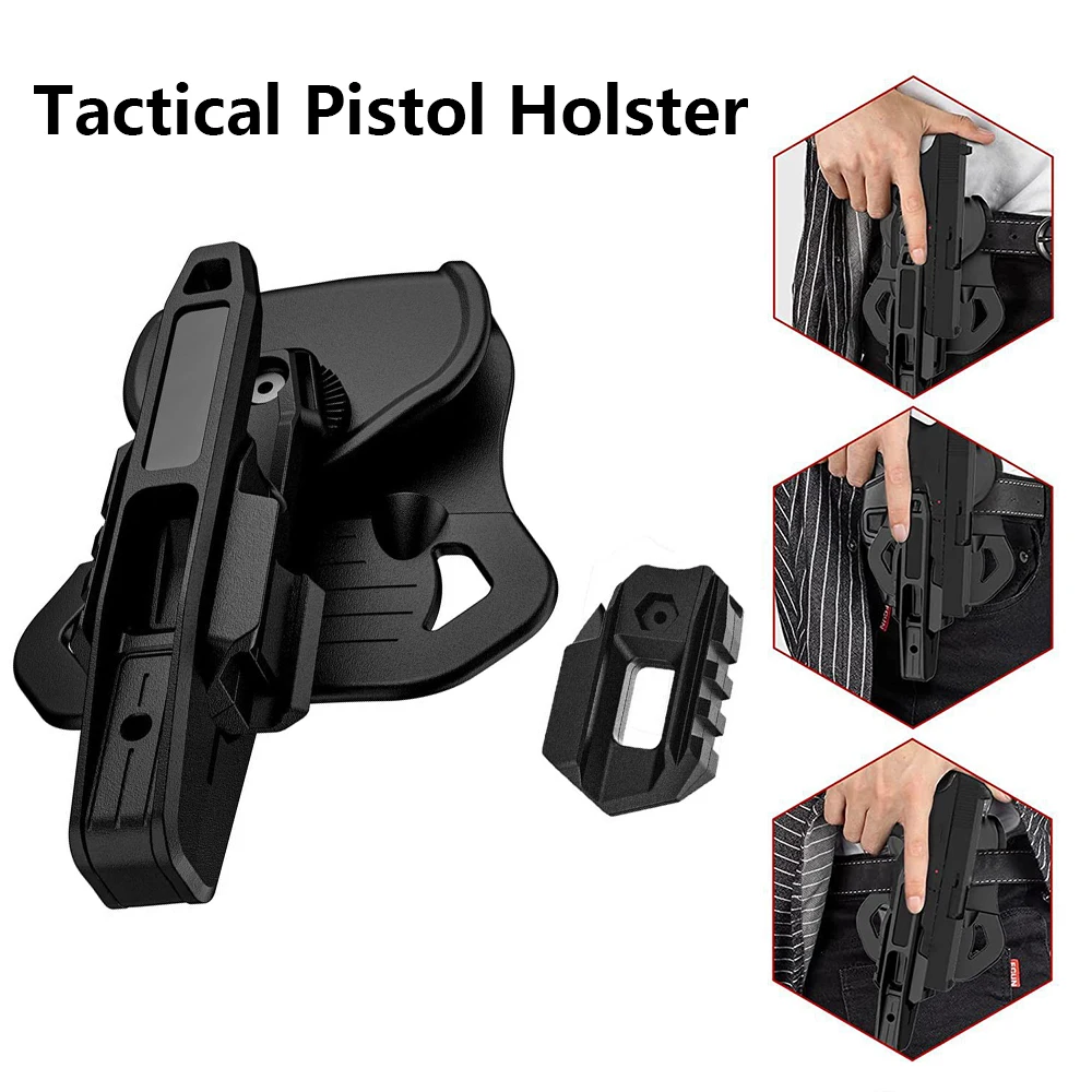 Tactical Gun Holster Airsoft Hunting Pistol Holster Belt Gun Case for All Double Stack Glock 9mm/SW40/357 Airsoft Accessories