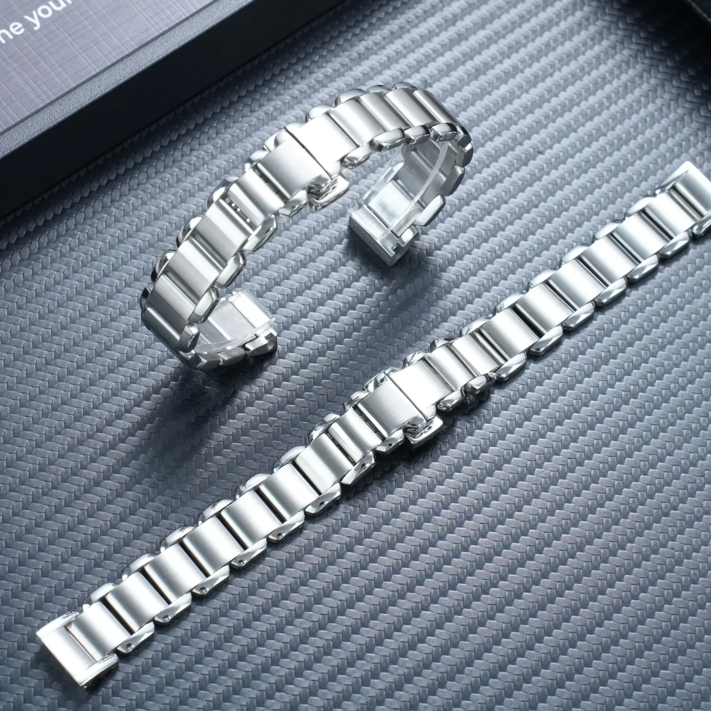 for-tissot-t02-t023-wave-series-solid-flat-interface-stainless-steel-watch-strap-with-ladies'-temperament-watch-chain-14mm