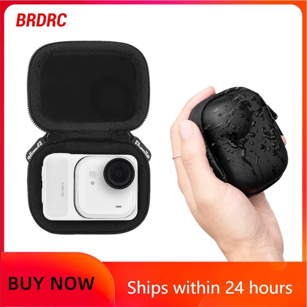 Flymile Aufbewahrungstasche Tragetasche für Insta360 Go Ultra Zubehör Tragbare Outdoor-Handtasche PU-Schutzhülle mit Karabiner