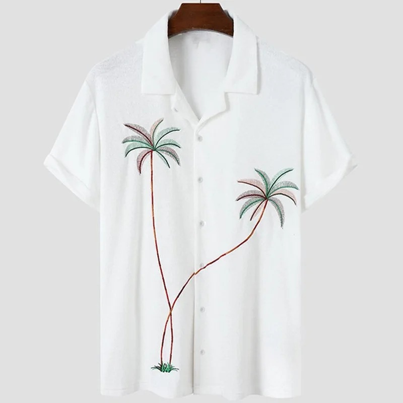 

2025 Summer Men's New Short Sleeved Shirt 3D Digital Printed Beach Casual Men's Top