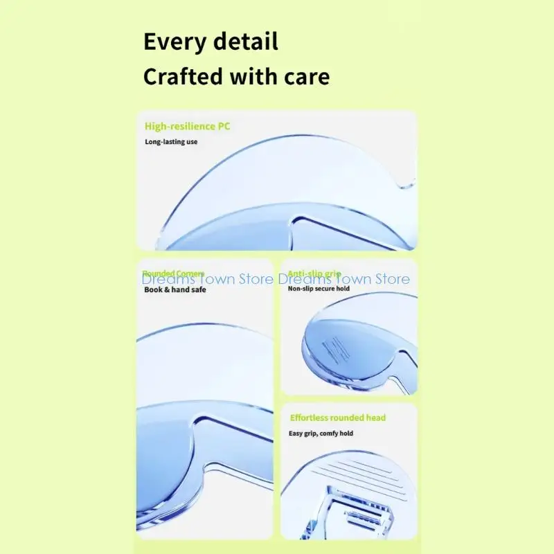 HX6A Creative Book Holders Book Clamp Paperclip Bookmarks Label Planner Stable Page Clip For Students Reading School Home Travel