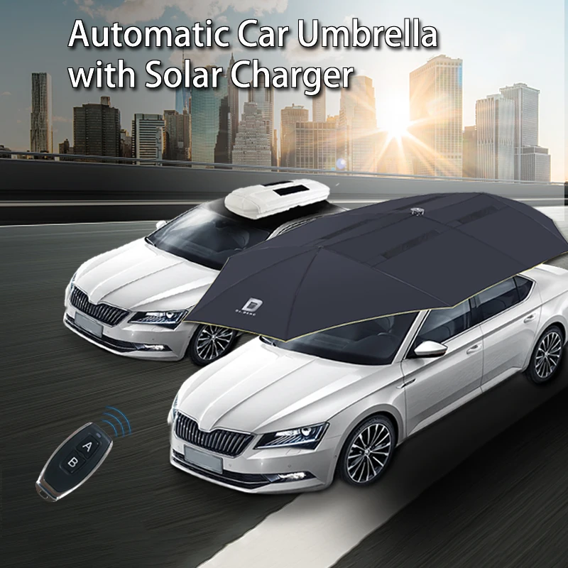 2025 New Full Automatic Car Sun Shade  Car Umbrella with Remote Control and Solar Charger