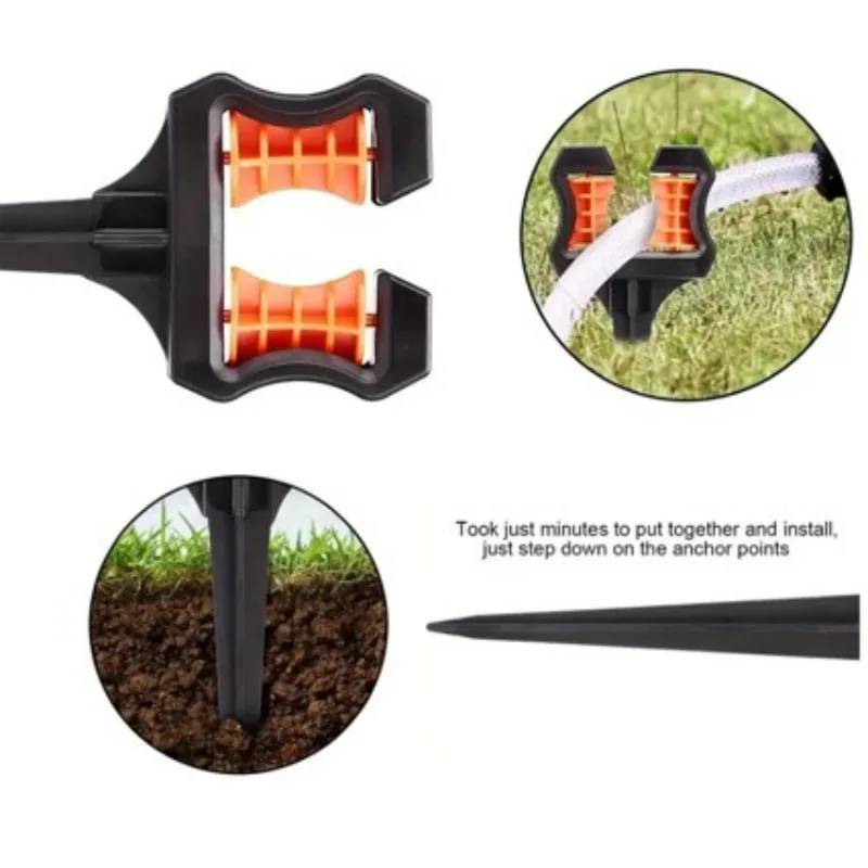 1Pcs Garden Hose Guide Spike 10.24in ABS Water Pipe Positioning Holder Roller for Outdoor Garden Lawns Landscape Watering