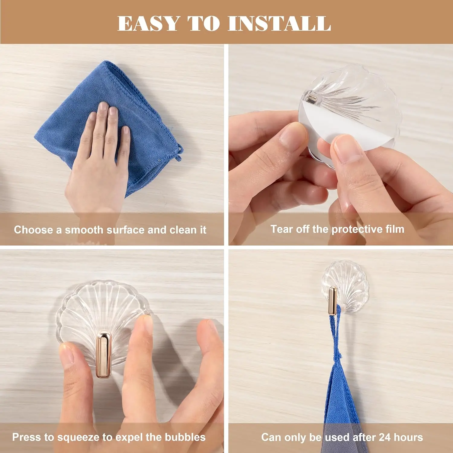 8/1 Stuks Acryl Zelfklevende Haken Transparante Handdoek Haken Waterdichte Haken Voor Keuken Badkamer Multifunctionele Hoed Hanger