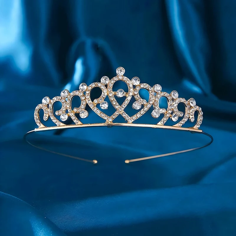 1pc Fashion Women Princess Crown Hair Accessory Simple Birthday Party Photography Jewelry Decoration Bar Mitzvah Crown Headband