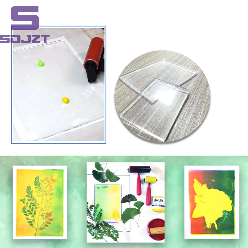 1 PCS Gel Press Monoprinting Print Plates Gel Plate For Press Art For Card Making, Scrapbooking, Arts Office Supplies