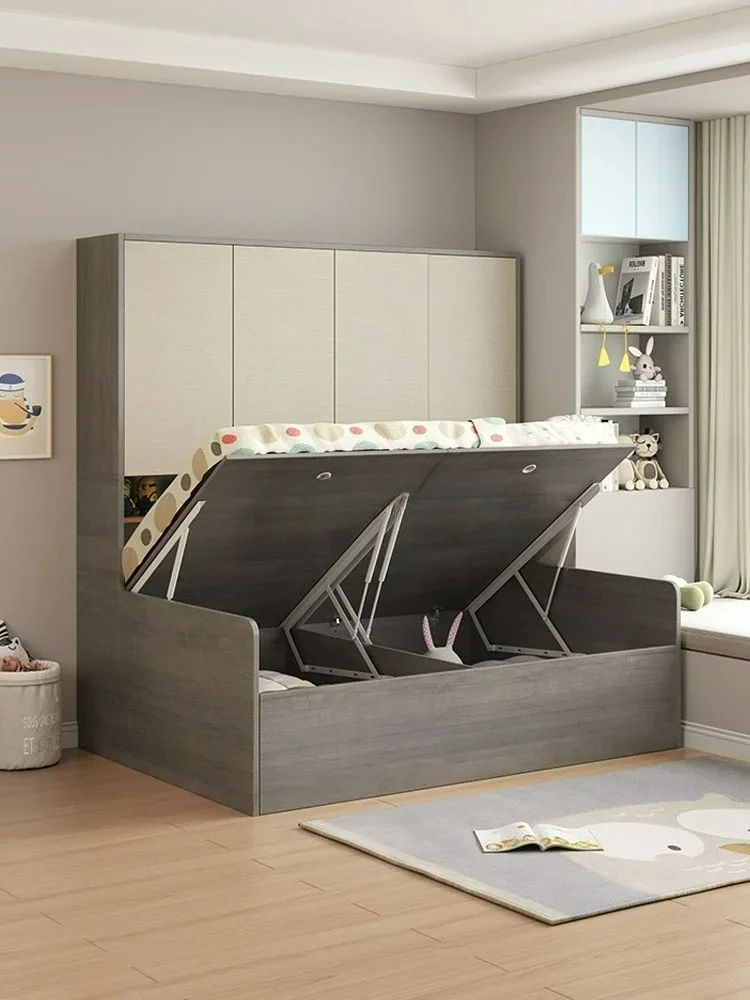 Letto per bambini multifunzionale personalizzabile con armadio Letto combinato integrato Letto per bambini per piccoli appartamenti
