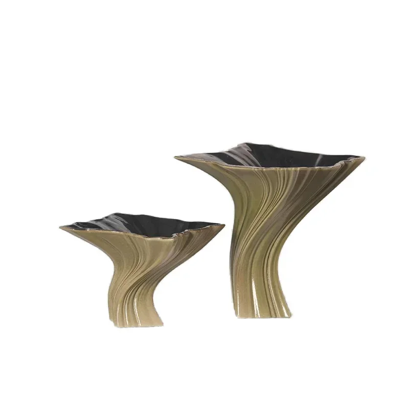 

creative ancient green ceramic vase art ornament decorative dining table flower arrangement