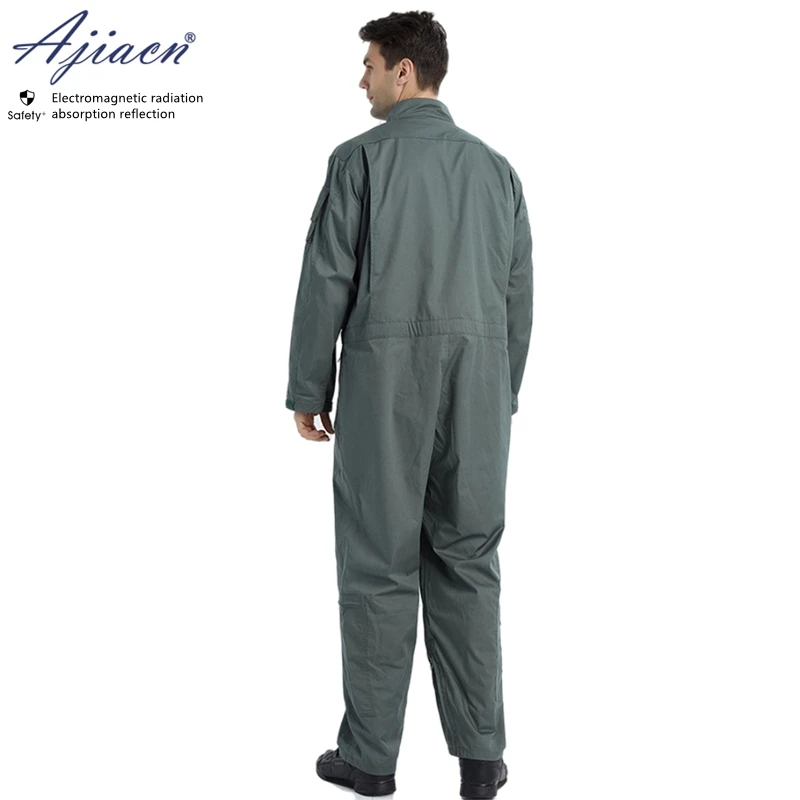 Genuine Electromagnetic radiation protective overalls Electric arc furnace power plant EMF shielding work clothes