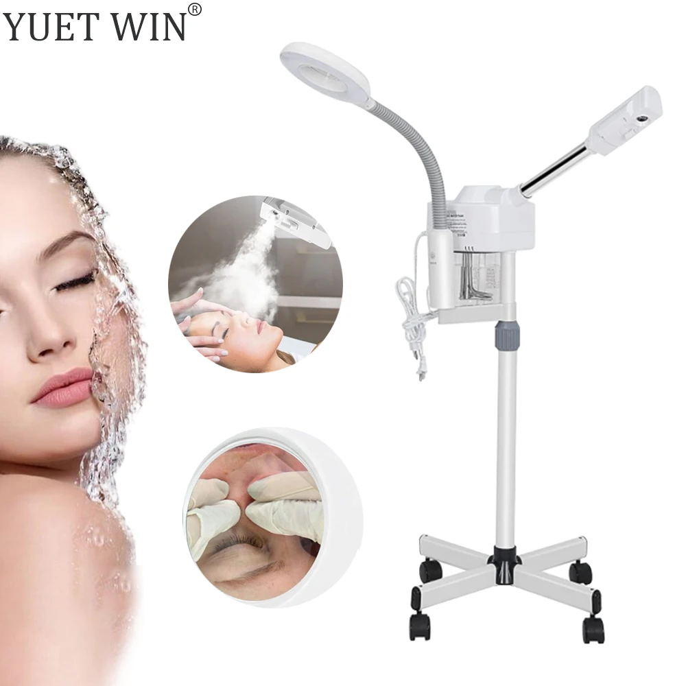 

2 in 1 Nano Facial Steamer LED Magnifying Lamp Cold Light Hot Steam Deep Cleaning Beauty Salon Spa Skin Care Device