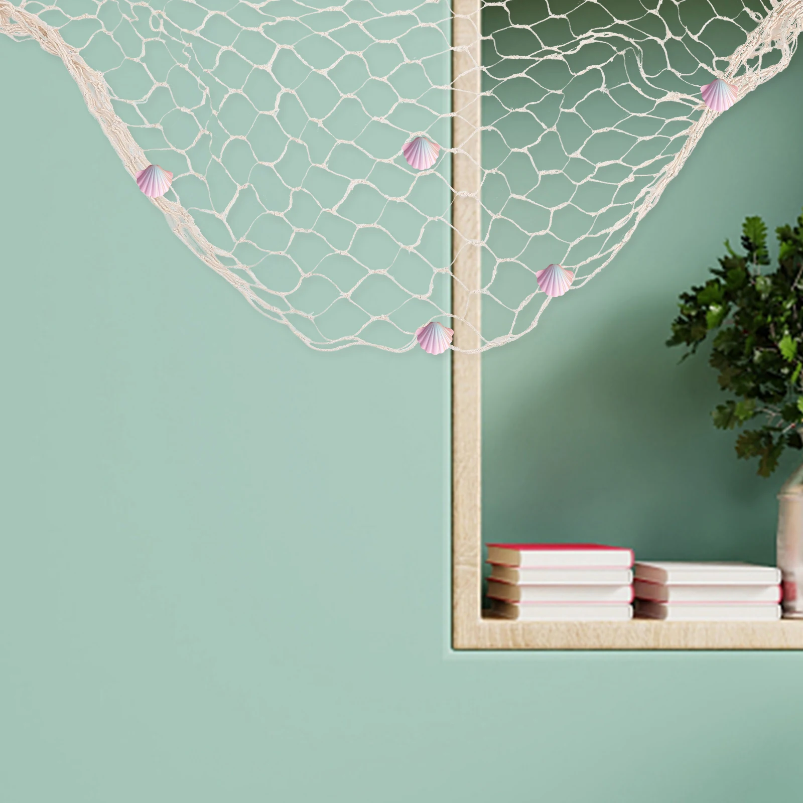 

1 set Fishing Net Photo Wall Decor Marine Elements Wall Hanging For Bedroom Living Room Coastal Home Decoration