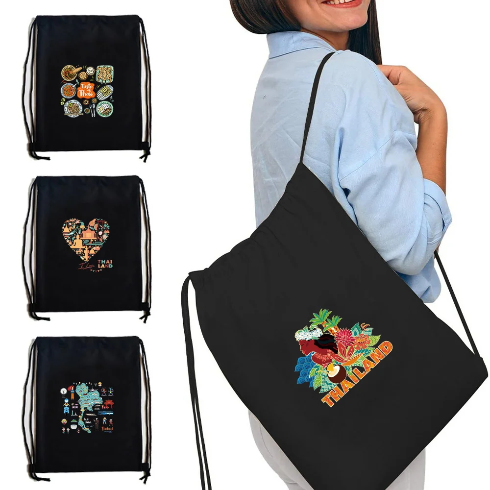 Unisex Handbag Drawstring Backpack Lightweight Drawstring Bag Suitable for swimming yoga everyday storage