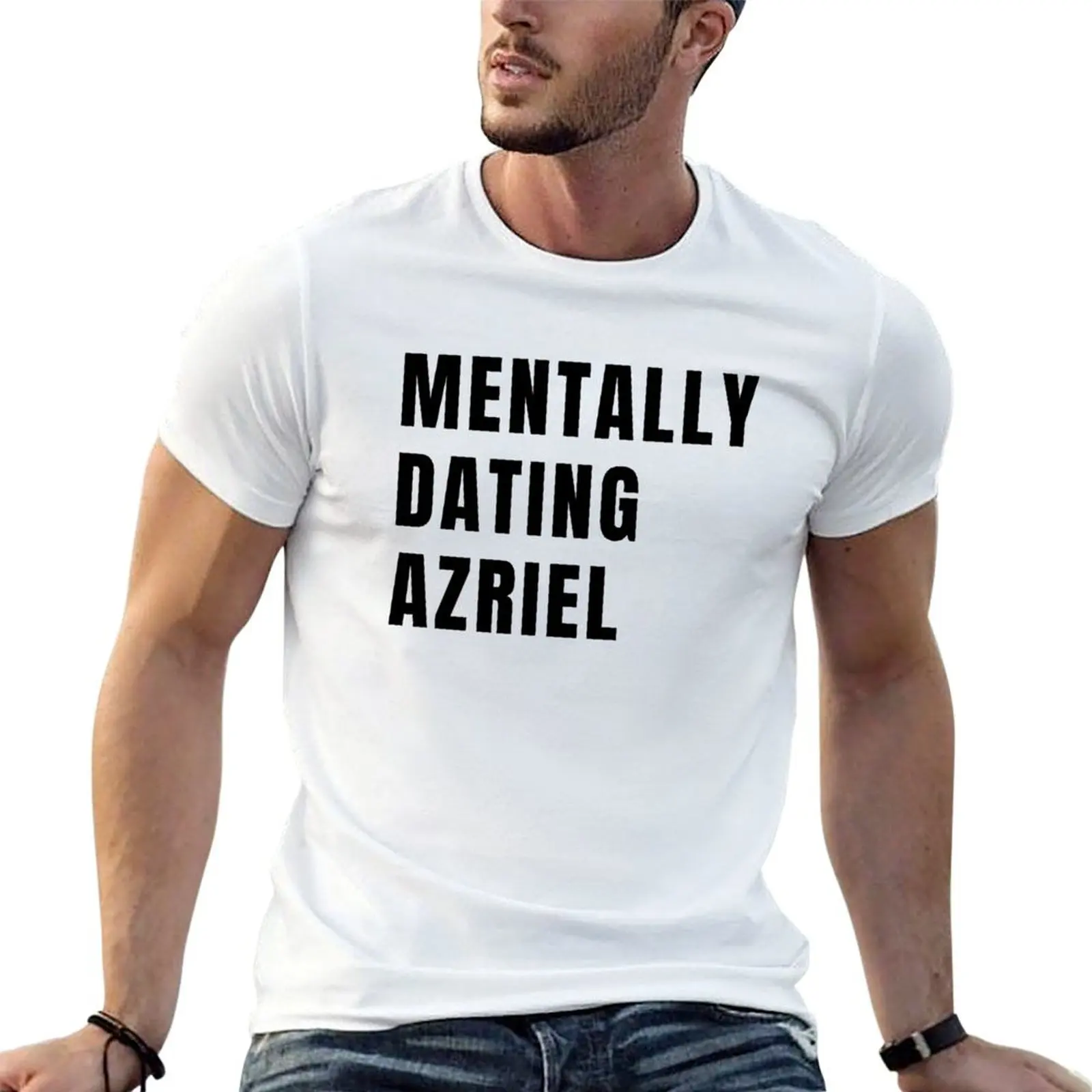 Mentally Dating Azriel Secret Flames: - ACOTAR & Sarah J Maas Fantasy Tribute T-Shirt Work Short Sleeve Cotton Top