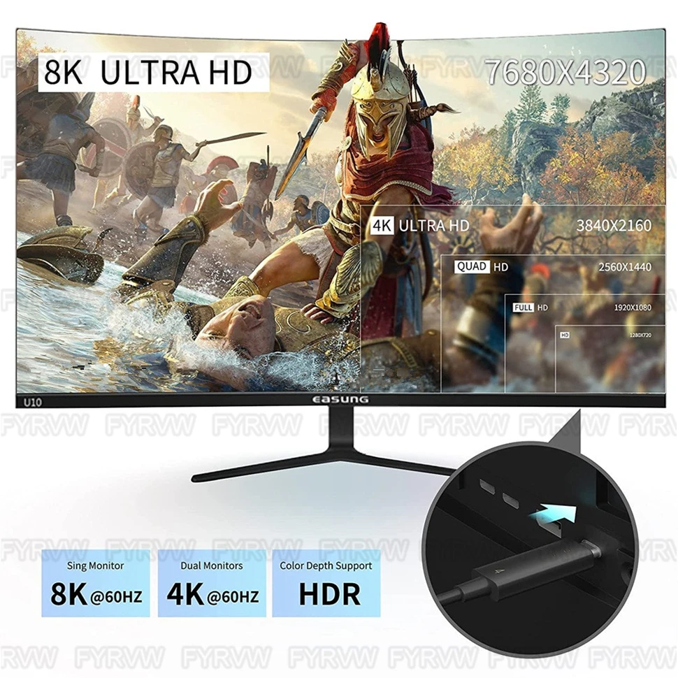USB4 Thunderbolt 4 40Gbps Kabel Thunderbolt4 Kabel 8K@60Hz Video Schnellladegerät 5+240W für MacBook Pro Samsung M1 Laptop-Kabel – Detail 2