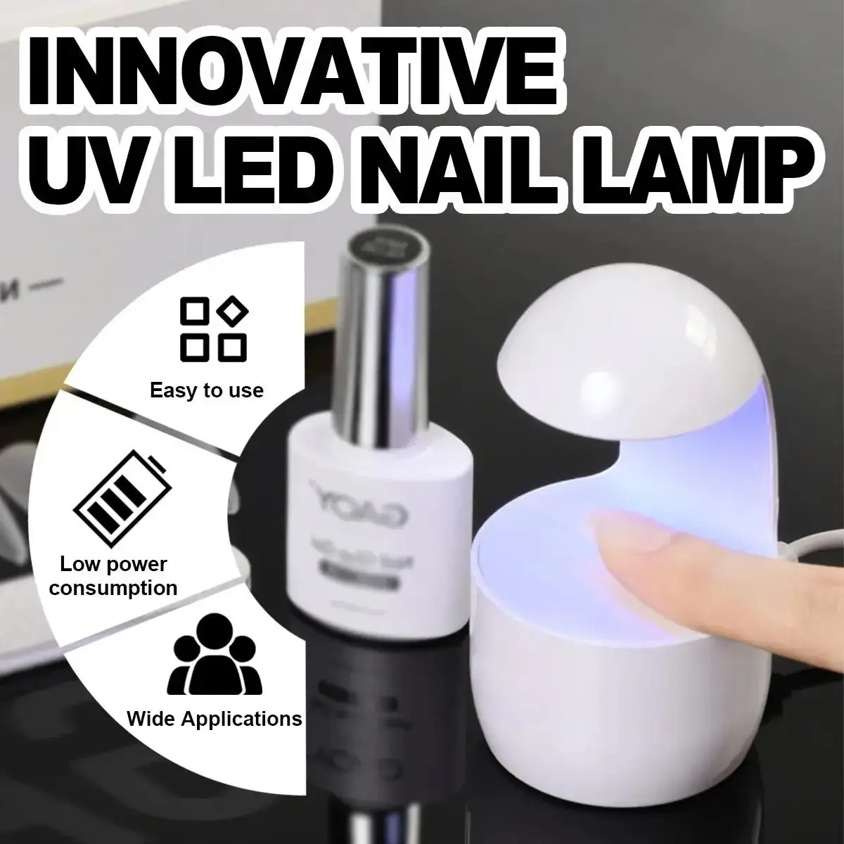 

Nice Mini Q-shaped Nail Lamp Uv For-nails Lamp-with Sensor Usb Led Hand Nails 8w Manicure Curing Light Phototherapy Wireless For