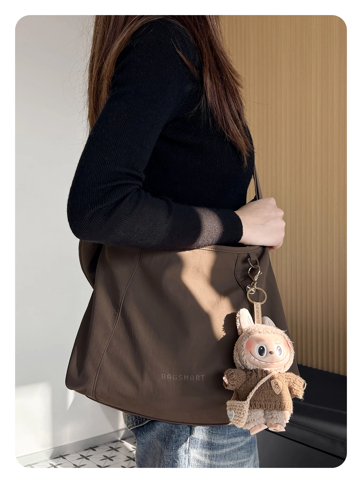 BAGSMART Damen-Umhängetasche mit großem Fassungsvermögen, lässige Schulterhandtasche, wasserdichte Reisetasche, multifunktionale Schultertasche für Übernachtungen – Detail 13